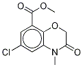 6-Chloro-3,4-dihydro-4-Methyl-3-oxo-2H-1,4-benzoxazine-8-carboxylic Acid-13C,d3 Methyl Ester Structure