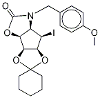 (1R,2R,3R)-N-(4-Methoxybenzyl)-(4S)-aMino-1,2,3-trihydroxy-(5R)-iodocyclopentane 3,4-CarbaMate 1,2-Cyclohexyl Ketal Struktur