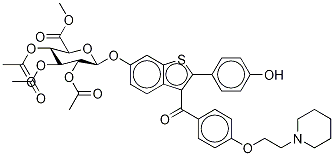 Methyl Raloxifene 6-(2,3,4-Tri-O-acetyl-β-D-glycopyranuronate) Structure