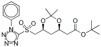 (4S,6R)-2,4,6-Trideoxy-3,5-O-(1-Methylethylidene)-6-[(1-phenyl-1H-tetrazol-5-yl)sulfonyl]-D-erythro-hexonic Acid 1,1-DiMethylethyl Ester 化学構造式
