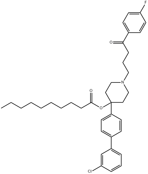 4-Dechloro-4-(3-chlorophenyl) Haloperidol Decanoate  Structure