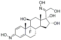 (11β,16α)-9-Fluoro-11,16,17,21-tetrahydroxy-pregna-1,4-diene-3,20-dione-d2 3,20-Dioxime Structure