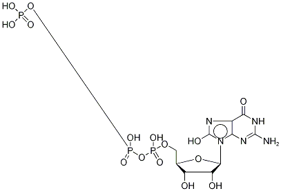 8-Hydroxy Guanosine-13C,15N2 5’Triphosphate Triethylammonium Salt Structure