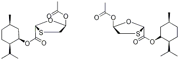 trans-L-Menthol-5-(acetyloxy)-1,3-oxathiolane-2-carboxylate Structure