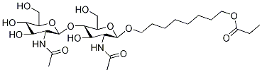 8-Ethoxycarbonyloctyl N,N'-Diacetyl--chitobioside 化学構造式