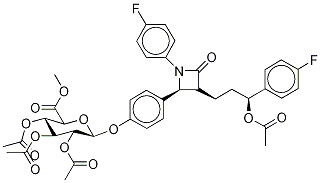 3-O-Acetyl Ezetimibe-d4 2,3,4-Tri-O-acetyl--D-glucuronide Methyl Ester, , 结构式