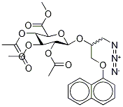 rac-1-(Azidomethyl)-2-(1-naphthalenyloxy)ethyl β-D-Glucopyranosiduronic Acid Methyl Ester 2’,3’,4’-Triacetate,,结构式