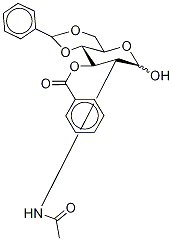 2-Acetamido-3-benzoyl-4,6-O-benzylidene-2-deoxy-D-glucopyranose Structure