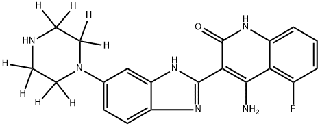 N-DESMETHYL DOVITINIB-D8, 1246814-93-6, 结构式