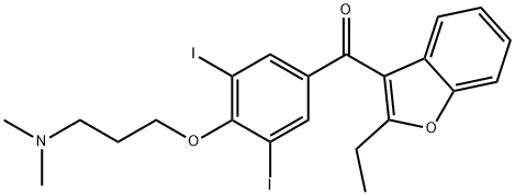 3-(DiMethylaMino)propoxy Benziodarone 化学構造式