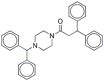1-[4-(DiphenylMethyl)-1-piperazinyl]-3,3-diphenyl-1-propanone-d8,,结构式