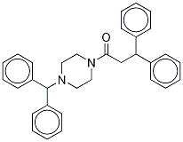 1-[4-(DiphenylMethyl)-1-piperazinyl]-3,3-diphenyl-1-propanone-d8 Structure