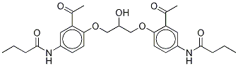 N,N'-[(2-Hydroxypropane-1,3-diyl)bis[oxy(3-acetyl-1,4-phenylene)]]dibutanaMide
(Acebutolol IMpurity),,结构式