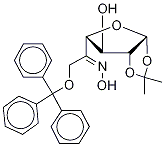 1,2-O-(1-Methylethylidene)-6-O-(triphenylMethyl)-β-L-arabino-hexofuranos-5-ulose OxiMe 化学構造式