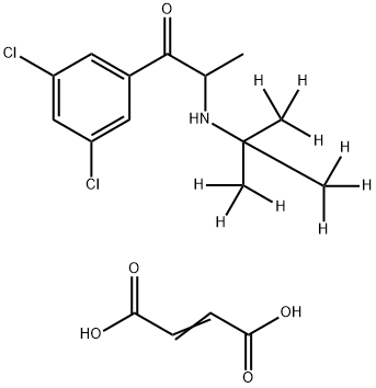 5-Chloro Bupropion-d9 FuMarate 结构式