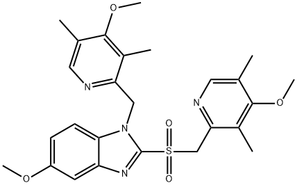 N-(4-Methoxy-3,5-diMethyl-2-pyridinyl)Methyl OMeprazole Sulfone 化学構造式