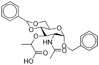 Benzyl 2-AcetaMido-3-O-(1-carboxyethyl)4,6-O-benzylidene-2-deoxy-α-D-glucopyranoside (MMxture of DiastereoMers)|