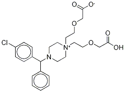 2-(p-chlorobenzhydrylpiperazine)-[N,N-bis(2-ethoxyacetic acid)],,结构式