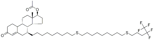  7β-[9-[[9-[(4,4,5,5,5-Pentafluoropentyl)sulfenyl]nonyl]sulfenyl]nonyl]estra-4-ene-3,17β-diol 17-Acetate