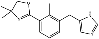 4,5-Dihydro-2-[2-methyl-3-(1H-imidazol-5-ylmethyl)phenyl]-4,4-dimethyl-oxazole Structure