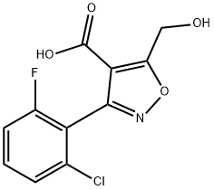 3-(2-Chloro-6-fluorophenyl)-5-(hydroxymethyl)-4-isoxazolyl]carboxylic Acid, 1796928-46-5, 结构式