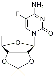 5'-DEOXY-2',3'-O-ISOPROPYLIDENE-5-FLUOROCYTIDINE-13C,15N2 结构式