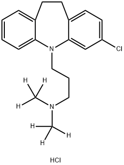 クロミプラミン-D6塩酸塩 化学構造式