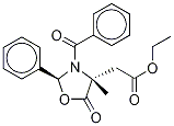 (2S,4R)-3-Benzoyl-4-ethoxylcarbonylmethyl-4-methyl-5-oxazolidinone Struktur