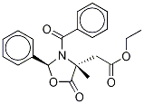 (2S,4R)-3-Benzoyl-4-ethoxylcarbonylmethyl-4-methyl-5-oxazolidinone 化学構造式