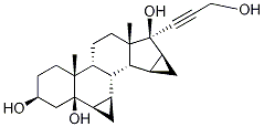 (3S,5R,6R,7R,8R,9S,10R,13S,14S,15S,16S,17S)-octadecahydro-17-(3-hydroxy-1-propynyl-13C3)-10,13-dimethyl-5H-dicyclopropa[6,7:15,16]cyclopenta[a]phenanthrene-3,5,17-triol, , 结构式