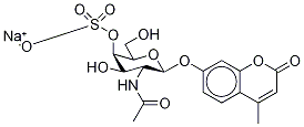 4-Methylumbelliferyl 2-Acetamido-2-deoxy--D-galactopyranoside, 4-Sulfate Sodium Salt Structure