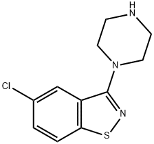 5-Chloro-3-(piperazin-1-yl)benzol[d]isothiazole 化学構造式