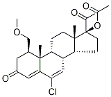 1α-(MethoxyMethyl) ChlorMadinone Acetate 化学構造式