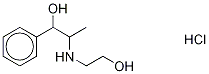 N-2-Hydroxyethyl Norephedrine-d5 Hydrochloride (Mixture of DiastereoMers) 化学構造式