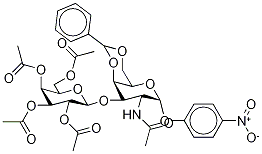 4-Nitrophenyl 2-(AcetylaMino)-2-deoxy-4,6-O-[phenylMethylene]-3-O-(2,3,4,6-tetra-O-acetyl-β-D-galactopyranosyl)-α-D-galactopyranosi,,结构式