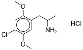 4-Chloro-2,5-diMethoxy-α-MethylbenzeneethanaMine-d6 Hydrochloride 化学構造式