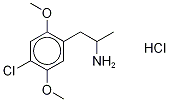 4-Chloro-2,5-diMethoxy-α-MethylbenzeneethanaMine-d6 Hydrochloride Struktur