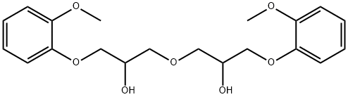 1,7-ジ(2-メトキシフェノキシ)-2,6-ジヒドロキシ-4-オキサヘプタン 化学構造式