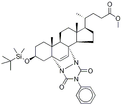 5α,8α-[N,N-(4-Phenylurazole)]-3β-O-tert-butyldimethylsilyloxy-chol-6-en-24-oic Acid Methyl Ester Structure