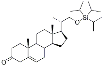 (20S)-21-[[Tris(isopropyll)silyl]oxy]-20-methyl-pregn-5-en-3-one Structure