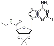 2-Iodo-5’-ethyl-D5-carboxamido-2’,3’-O-isopropylidineadenosine, , 结构式
