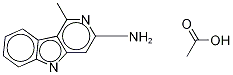 3-Amino-1-methyl-5H-pyrido[4,3-β]indole-13C2,15N Acetate Structure