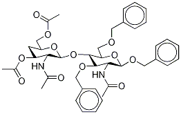 Benzyl 2-Deoxy-2-acetamido-3,6-di-O-benzyl-4-(2’-deoxy-2’-acetamido-3’,6”-O-diacetyl-4’-deoxy--D-glucopyranosyl)--D-glucopyranoside