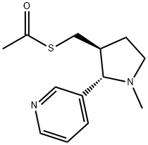 rac-trans 3’-Acetylthiomethyl Nicotine 化学構造式