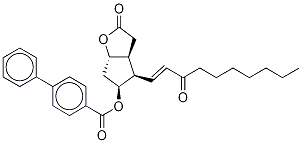 (3aR,4R,5R,6aS)-hexahydro-5-hydroxy-4-(3-oxo-1-decenyl)-2H-cyclopenta[b]furan-2-one 5-(4-Phenylbenzoate)-d15 Structure