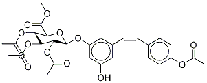 4’-O-Acetyl cis Resveratrol 3-O-β-D-Glucuronide Methyl Ester Triacetate 结构式