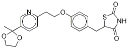 5-[4-[2-[5-(2-Methyl-1,3-dioxolan-2-yl)-2-pyridinyl]ethoxy-d4]benzyl]-,,结构式