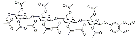 4-MethyluMbelliferyl β-D-Cellotetroside Tridecaacetate Structure