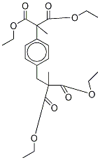 Diethyl 2-[4-(2,2-Dicarboethoxypropyl)phenyl]-2-Methyl Malonate-d3 Struktur