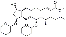 (2E,11α,13E,15S,17S)-11,15-Di-O-tetrahydropyranyl-17,20-diMethyl-9,11,15-trihydroxy-prosta-2,13-diene-1-oic Acid-d3 Methyl Ester (Mixture of DiastereoMers) Structure